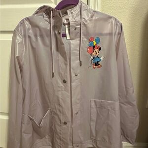 Disney rain jacket women’s lilac purple Minnie Mouse rain jacket Disney Mickey